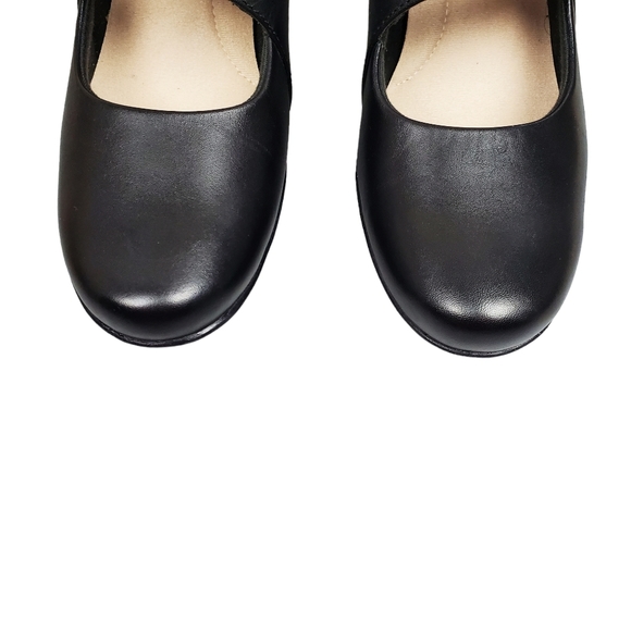 Clarks Emslie Lulin Black Mary Jane Leather Pumps Size 9 - Picture 5 of 9